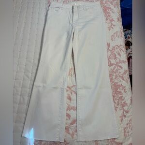 Kut from the Kloth Kelsey High rise ankle flare jeans in white